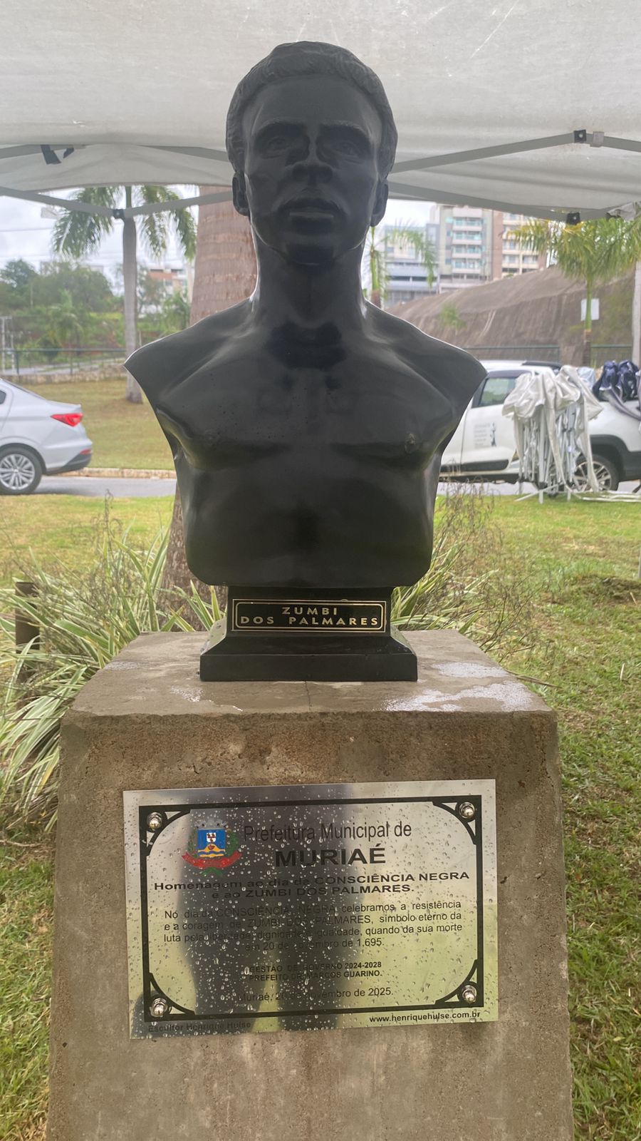 Muriaé inaugura busto de Zumbi dos palmares em homenagem ao Dia da Consciência Negra